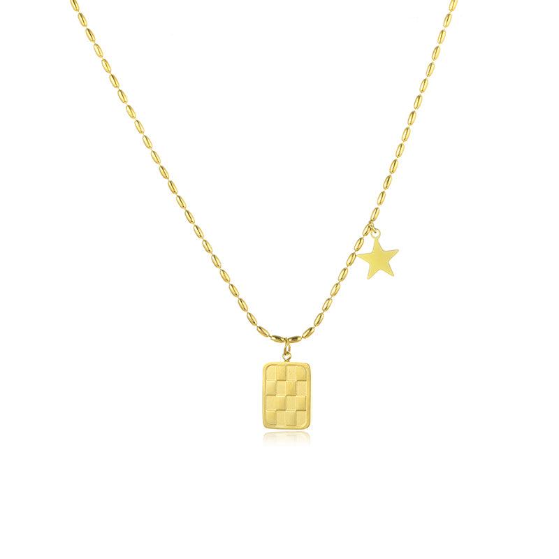 Golden Grid Pendant