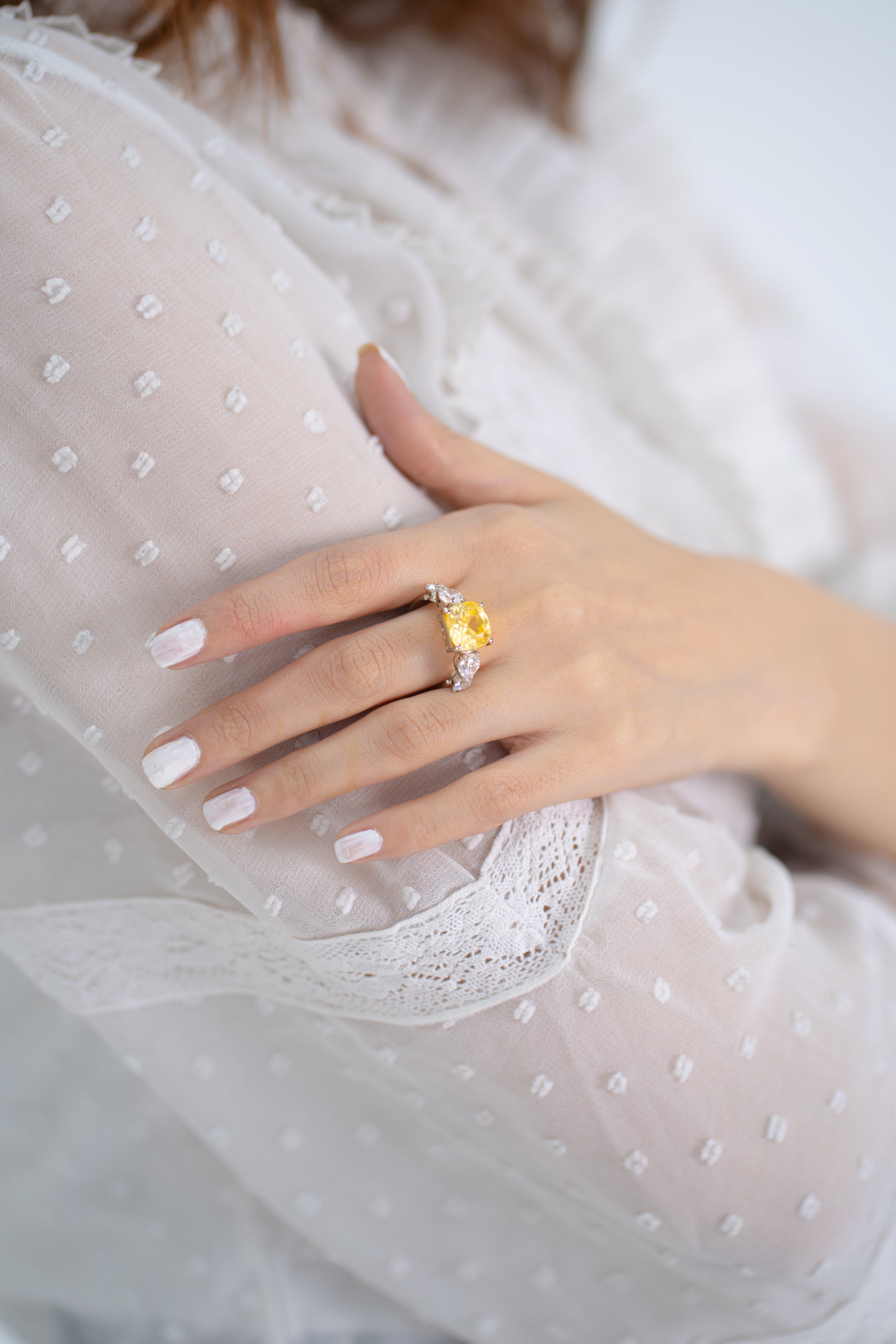 Sunlit Halo Ring