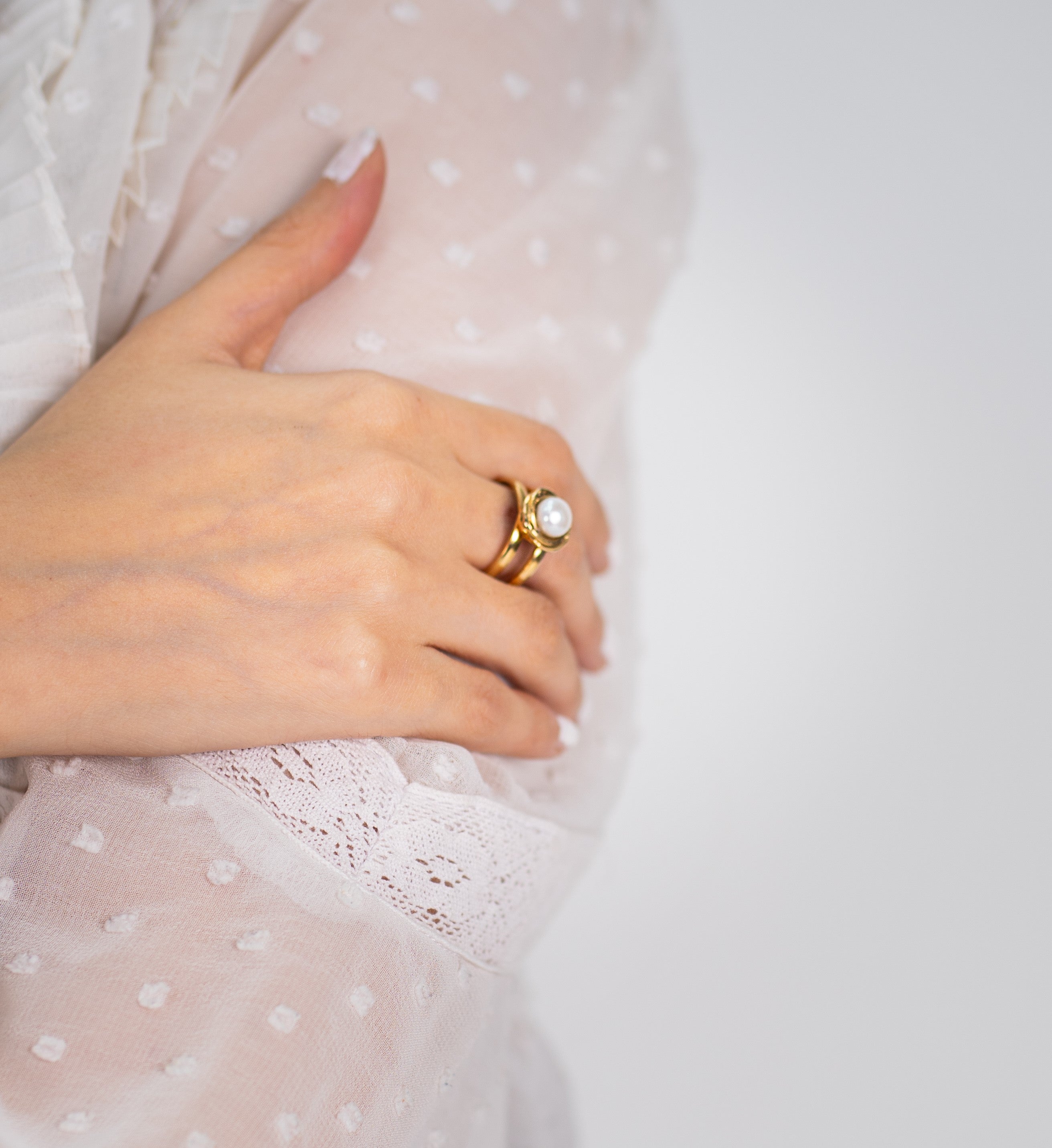 Golden Pearl Ring