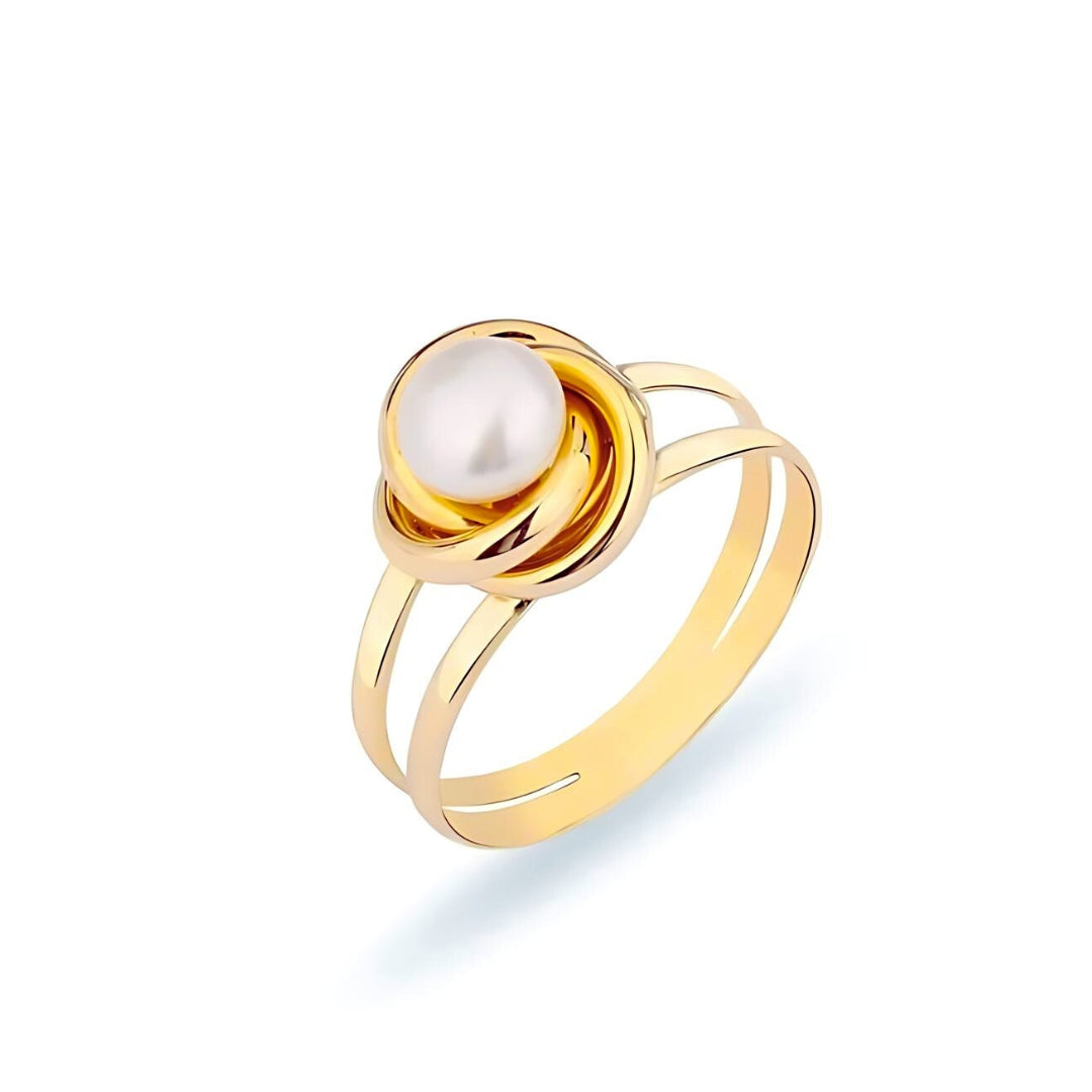 Golden Pearl Ring